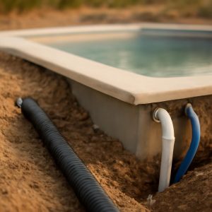 Примеры скрытых затрат при строительстве бассейна: дренаж и подключение коммуникаций