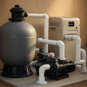 Схема инженерных систем бассейна: насос, фильтр и подогрев