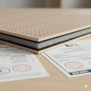 документы и сертификаты на огнестойкие панели класса КМ1 для акустики